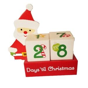 Talking Santa's Days 'til Christmas Count Down Calendar Red Green Advent